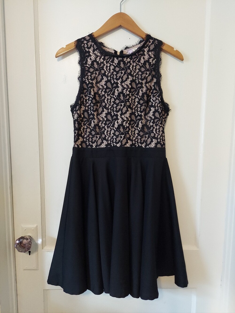 Alya Dress Womens Medium Skater Lace Overlay Cocktails Party Whimsigoth Romantic